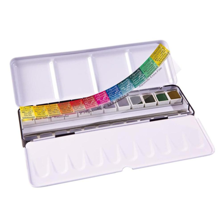 Aquarelle extra-fine au miel Palette de 12 demi-godets par Marie Boudon - Sennelier - Rougier et Plé