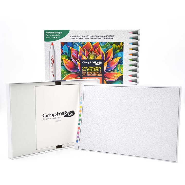 GRAPH'IT GO Kit Coloriage Mystère - EXOTIC MANDALA Oz - Rougier et Plé