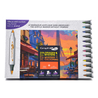 GRAPH'IT GO Kit Coloriage Mystère - CITY SUNSET - Oz - Rougier et Plé