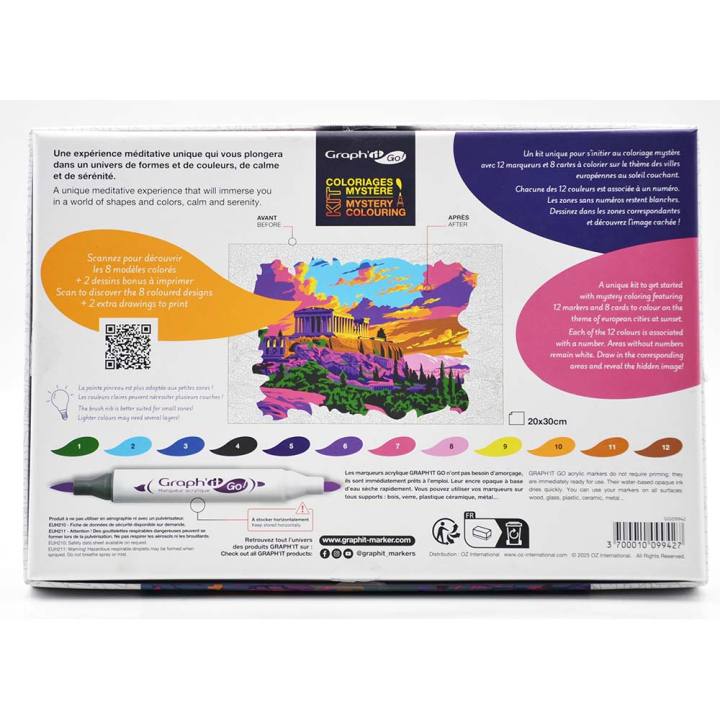 GRAPH'IT GO Kit Coloriage Mystère - CITY SUNSET - Oz - Rougier et Plé