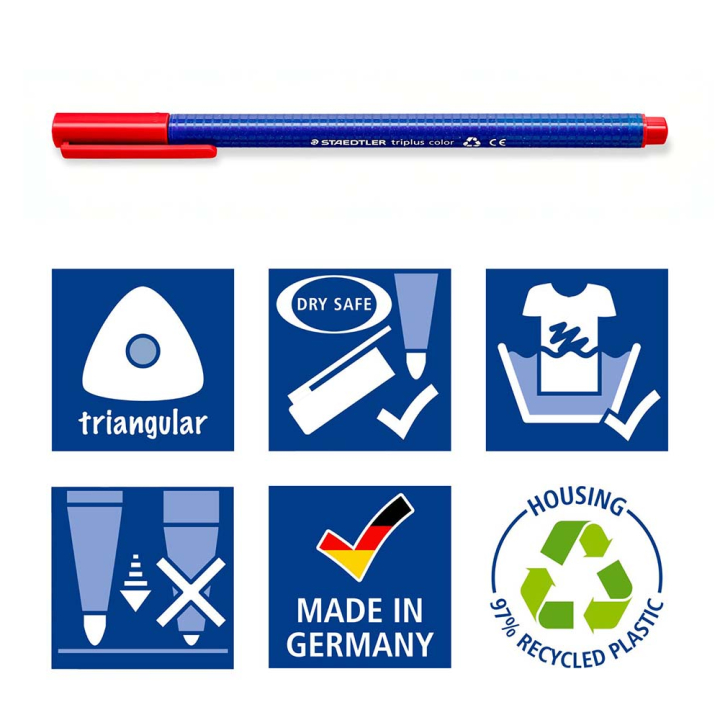 Etui Color 40 feutres de coloriage triplus - Staedtler - Rougier et Plé