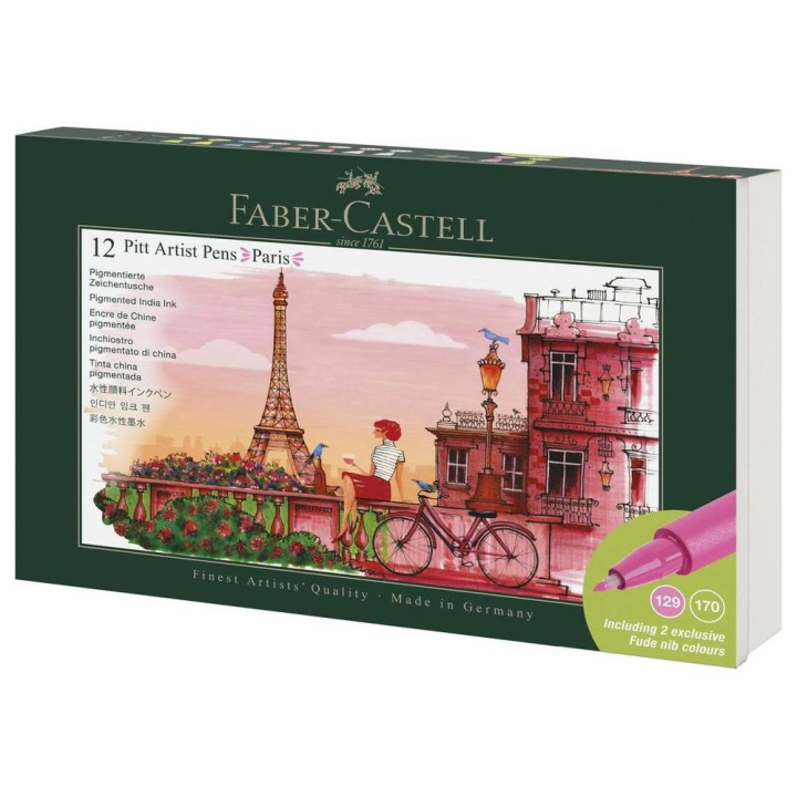 Feutres Pitt Artist Pen Set Paris 12 pcs - Faber-Castell - Rougier et Plé