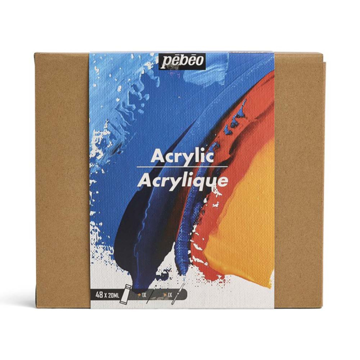 Coffret Studio Acrylics haute viscosité 48 x 20 ml - Pébéo - Rougier et Plé