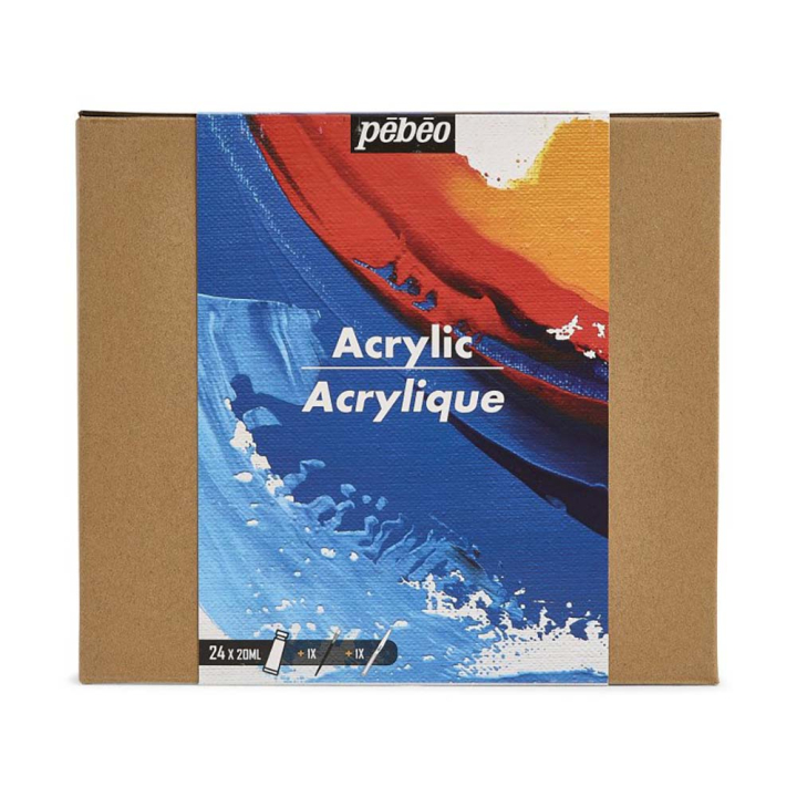Coffret Studio Acrylics haute viscosité 24 x 20 ml - Pébéo - Rougier et Plé