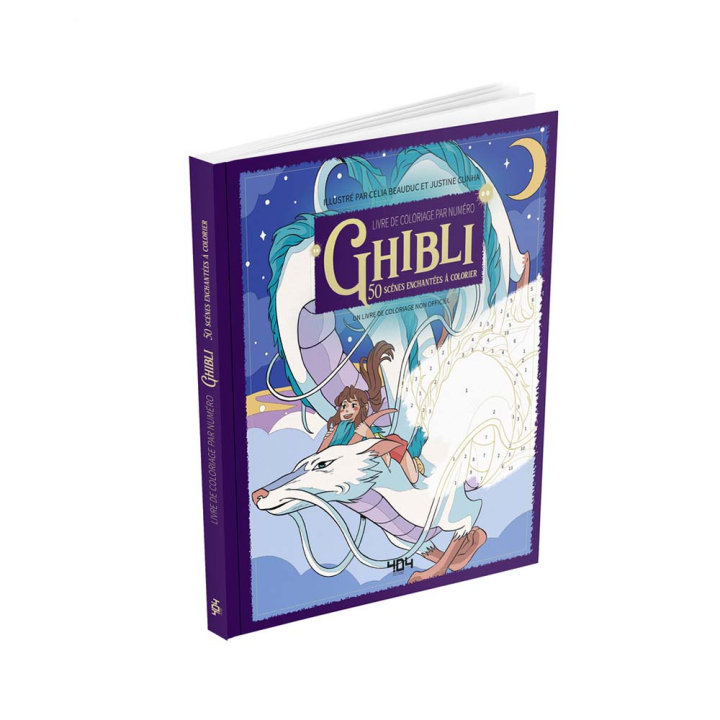 Livre de coloriage par numéro Ghibli - 404 Editions - Rougier et Plé