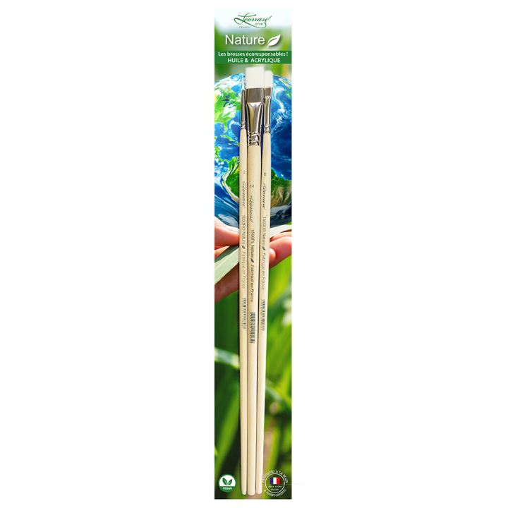 Brosse Fibre compostable Set 3 pcs - Léonard - Rougier et Plé