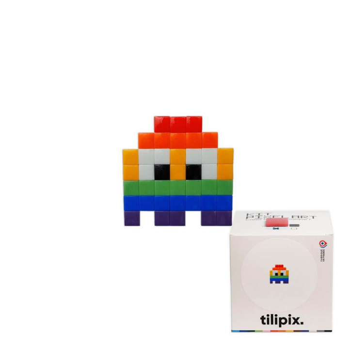 Kit DIY Pixel Art Petit fantôme arc-en-ciel  - Tilipix - Rougier et Plé