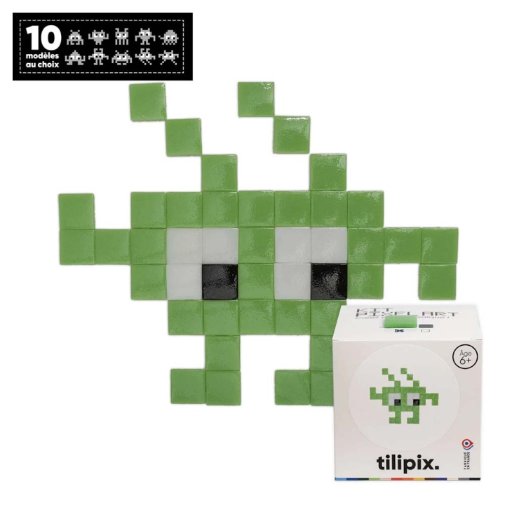 Kit DIY Pixel Art Monstre vert - Tilipix - Rougier et Plé