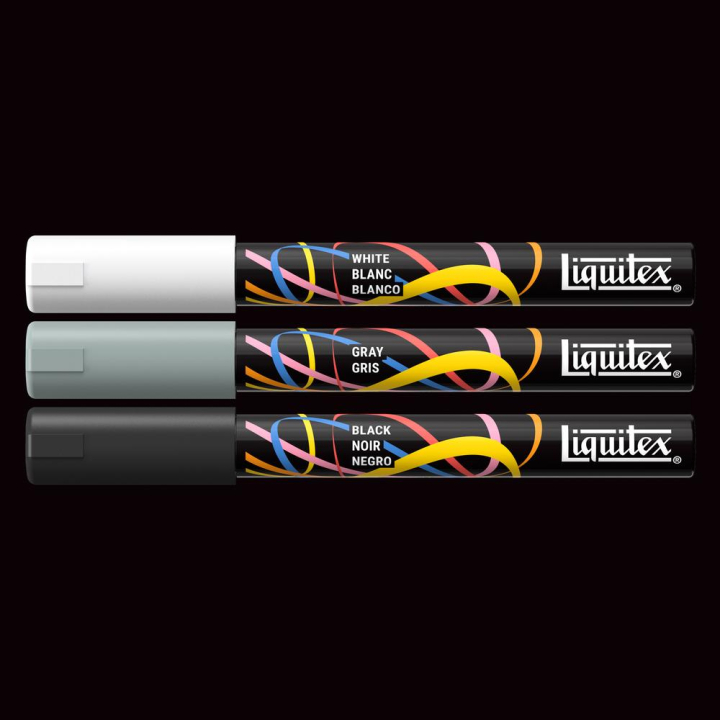 Marqueur acrylique 2 mm Set monochrome 3 pcs - Liquitex - Rougier et Plé