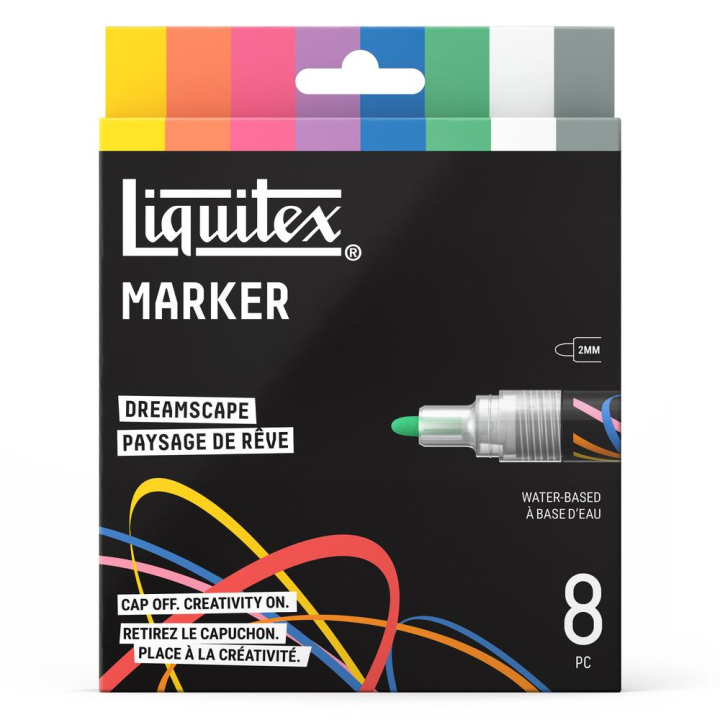 Marqueur acrylique 2 mm Set paysage de rêve 8 pcs - Liquitex - Rougier et Plé