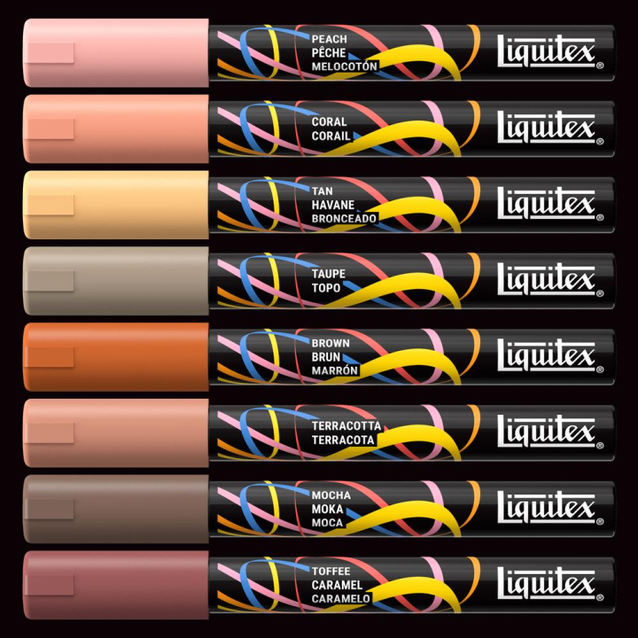 Marqueur acrylique 2 mm Set portrait 8 pcs - Liquitex - Rougier et Plé