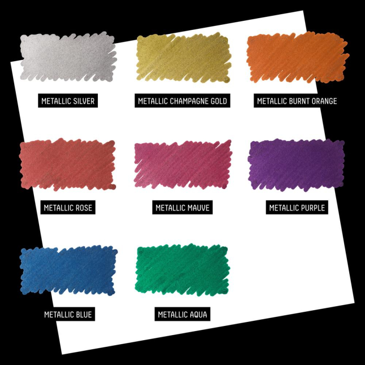 Marqueur acrylique 2 mm Set métallique 8 pcs - Liquitex - Rougier et Plé