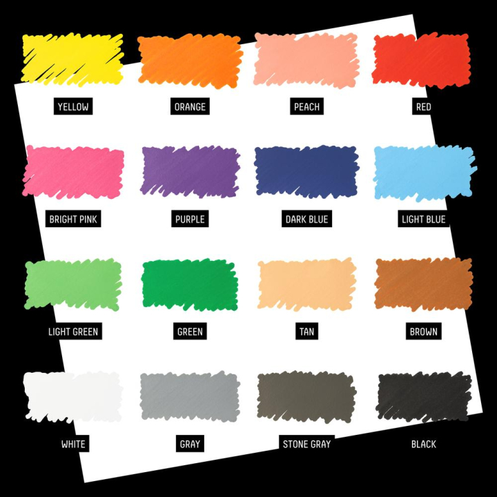 Marqueur acrylique 2 mm Set expression 16 pcs - Liquitex - Rougier et Plé