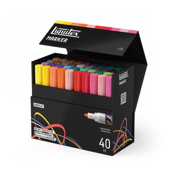 Marqueur acrylique 2 mm Set radical 40 pcs - Liquitex - Rougier et Plé