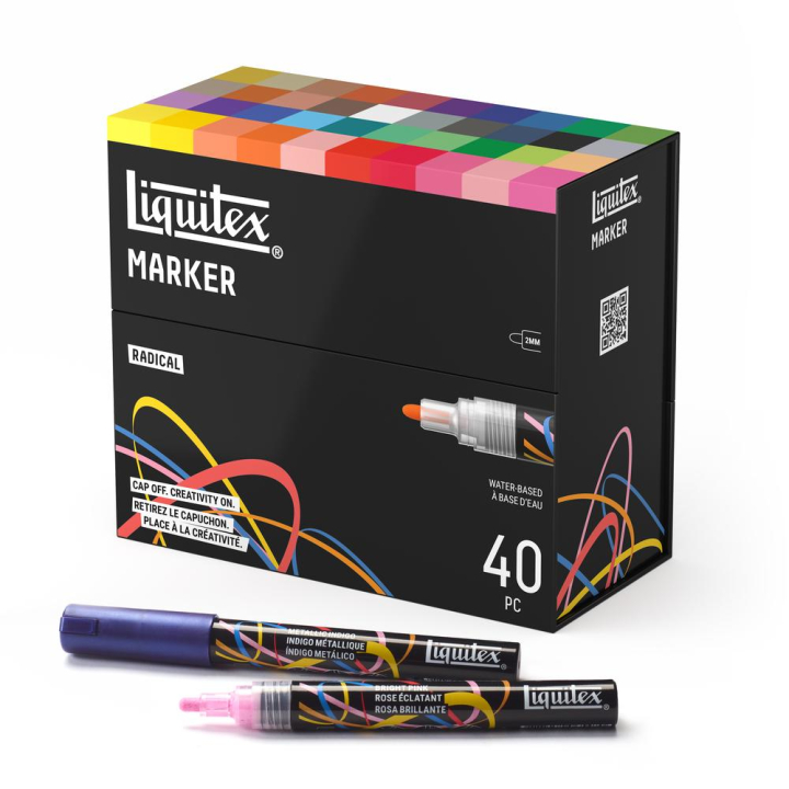 Marqueur acrylique 2 mm Set radical 40 pcs - Liquitex - Rougier et Plé