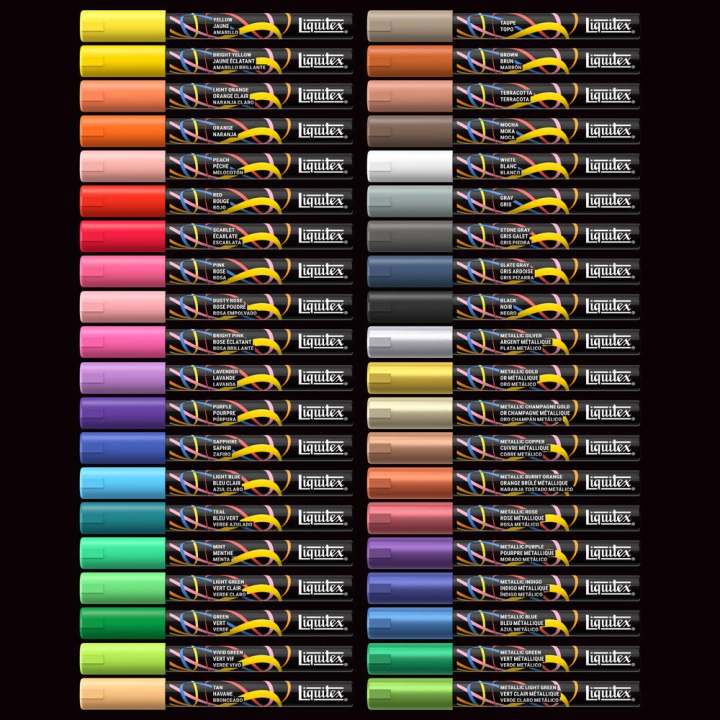 Marqueur acrylique 2 mm Set radical 40 pcs - Liquitex - Rougier et Plé