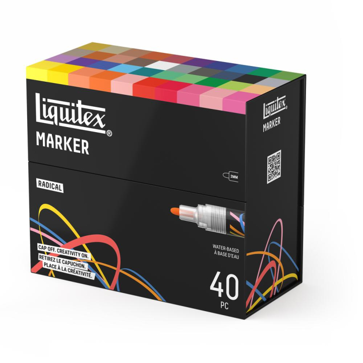 Marqueur acrylique 2 mm Set radical 40 pcs - Liquitex - Rougier et Plé