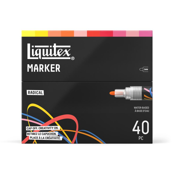 Marqueur acrylique 2 mm Set radical 40 pcs - Liquitex - Rougier et Plé