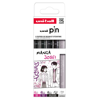 Feutre technique Uni Pin pochette Manga Josei 5 pcs - Uni - Rougier et Plé
