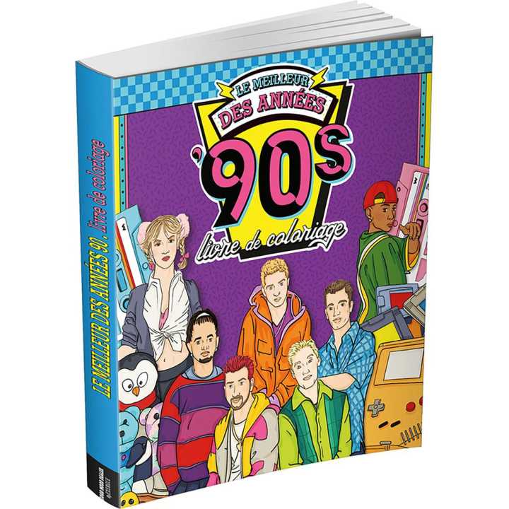 Livre de coloriage Le meilleur des années '90s - Good Mood Dealer - Rougier et Plé