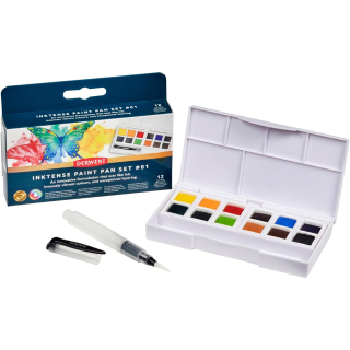 Encre aquarellable Inktense 12 demi-godets - Derwent - Rougier et Plé