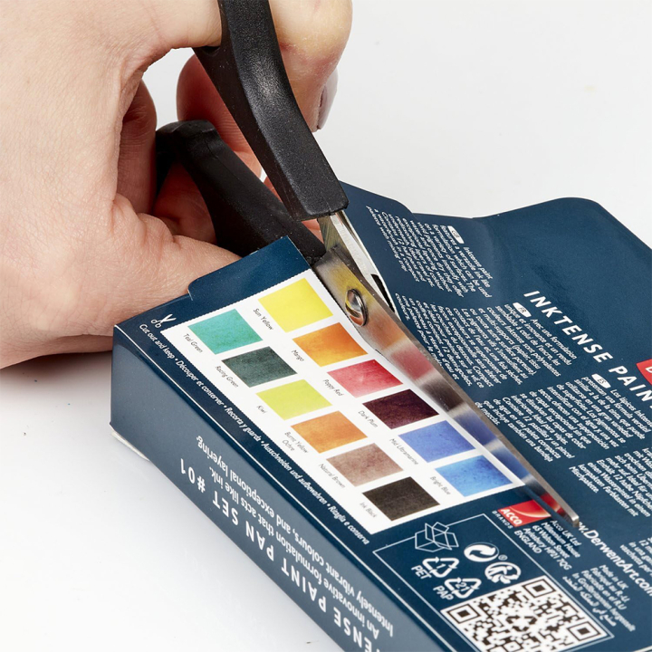 Encre aquarellable Inktense 12 demi-godets - Derwent - Rougier et Plé