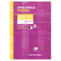 Copies doubles perforées-blanc A4 petits carreaux 300 pages - Clairefontaine - Rougier et Plé