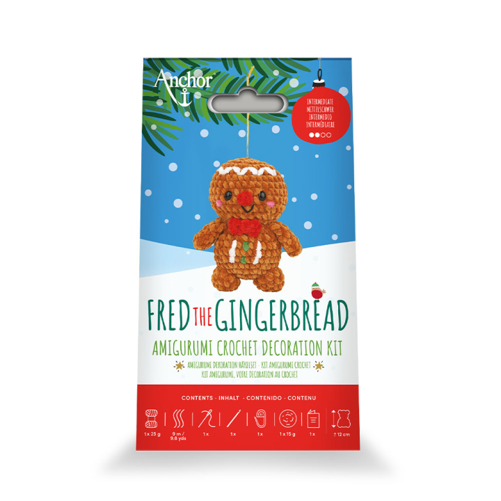Kit crochet Amigurumi Fred le pain d'épice - DMC - Rougier et Plé