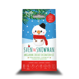 Kit crochet Amigurumi Sven le bonhomme de neige - DMC - Rougier et Plé