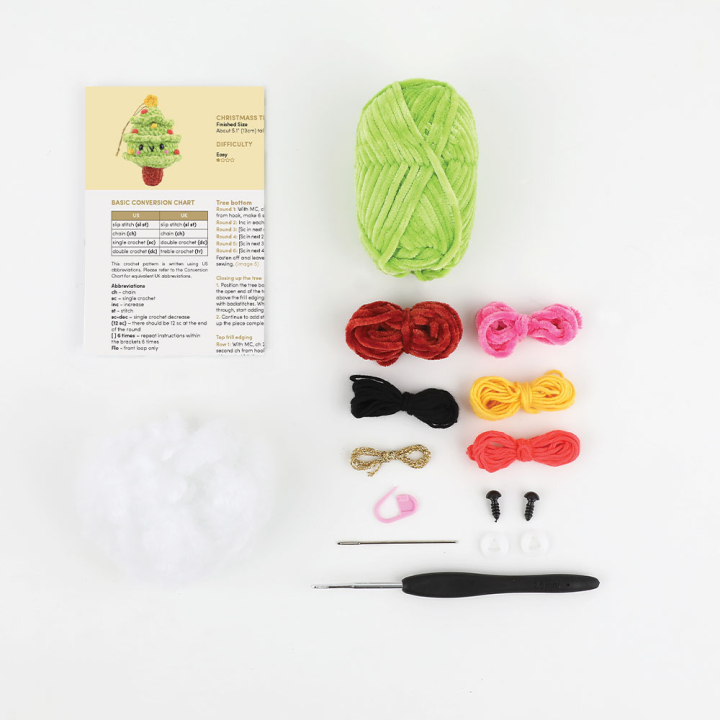 Kit crochet Amigurumi Tinsel le sapin de Noël - DMC - Rougier et Plé