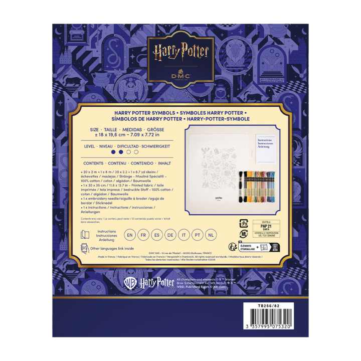 Kit broderie Harry Potter Symbole - DMC - Rougier et Plé