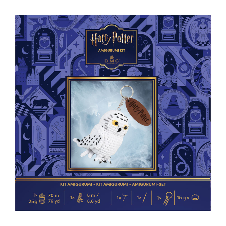 Kit crochet Amigurumi Porte clé Hedwige - DMC - Rougier et Plé