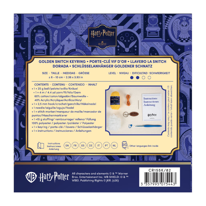 Kit crochet Amigurumi Porte clé Vif d'or - DMC - Rougier et Plé