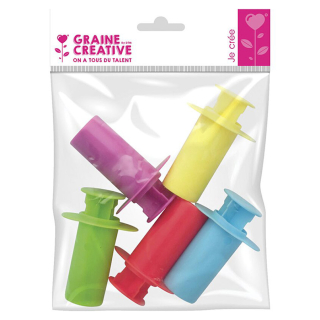 Set de seringues pour pâte à modeler assorties 5 pcs - Graine Créative - Rougier et Plé