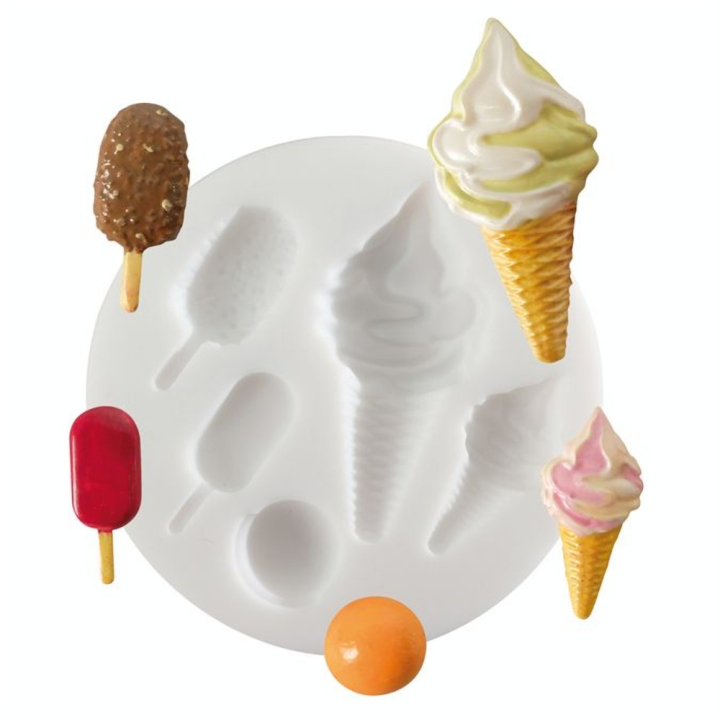 Moule en silicone pour miniatures thème glaces - Graine Créative - Rougier et Plé