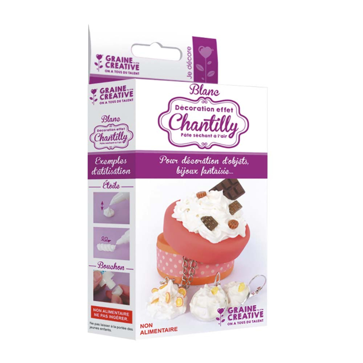 Chantilly décorative blanche avec poche à douilles - Graine Créative - Rougier et Plé