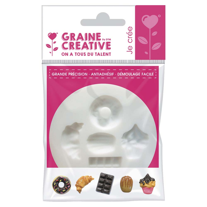 Moule en silicone pour miniatures thème gourmandises - Graine Créative - Rougier et Plé