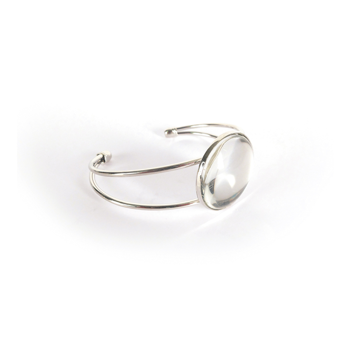 Bracelet Cabochon Rond Argenté - Graine Créative - Rougier et Plé