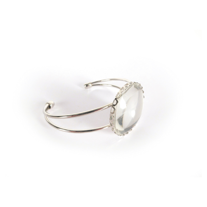 Bracelet Dentelle Rond Argenté - Graine Créative - Rougier et Plé