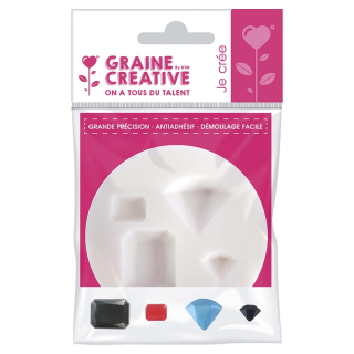 Moule en silicone  thème pierre précieuse - Graine Créative - Rougier et Plé