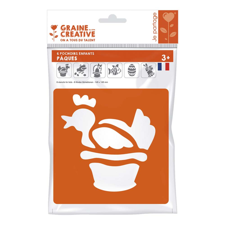 Pochoirs de Pâques - 6 pcs - Graine Créative - Rougier et Plé