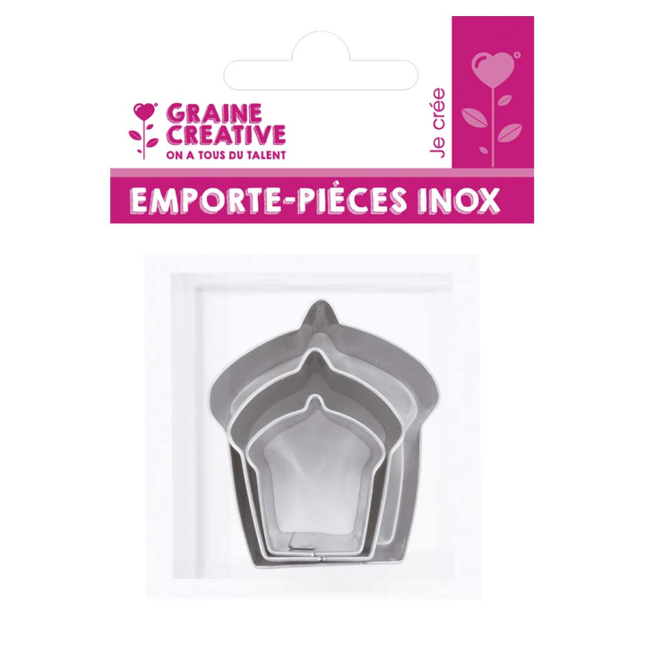 Emporte-pièces inox Cupcakes 3 pcs - Graine Créative - Rougier et Plé