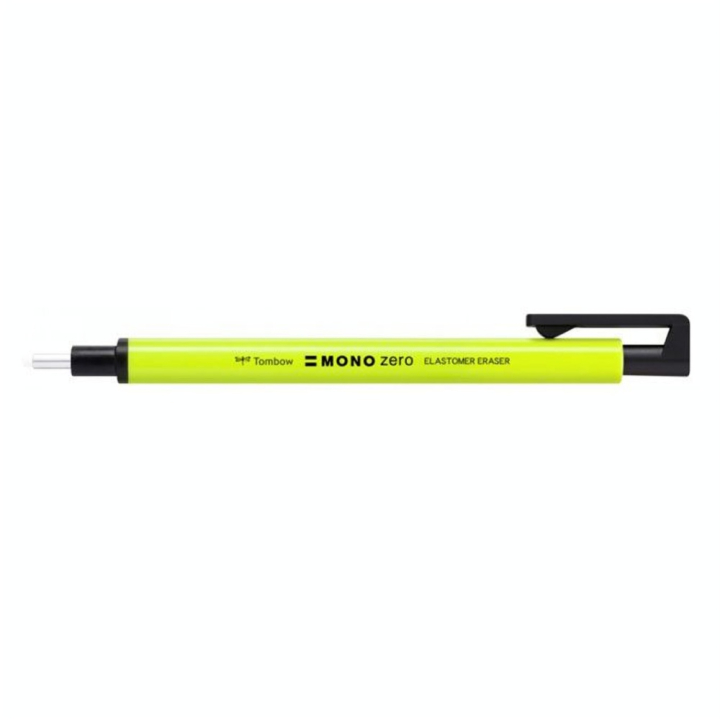 Porte-gomme MONO Zero jaune fluo pointe ronde - Tombow - Rougier et Plé