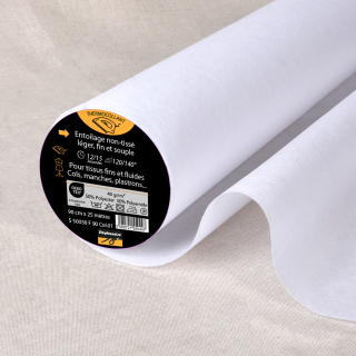 Toile blanche thermocollante non-tissée 40gr/m² - Vendu au mètre - Stéphanoise & Médiac - Rougier et Plé