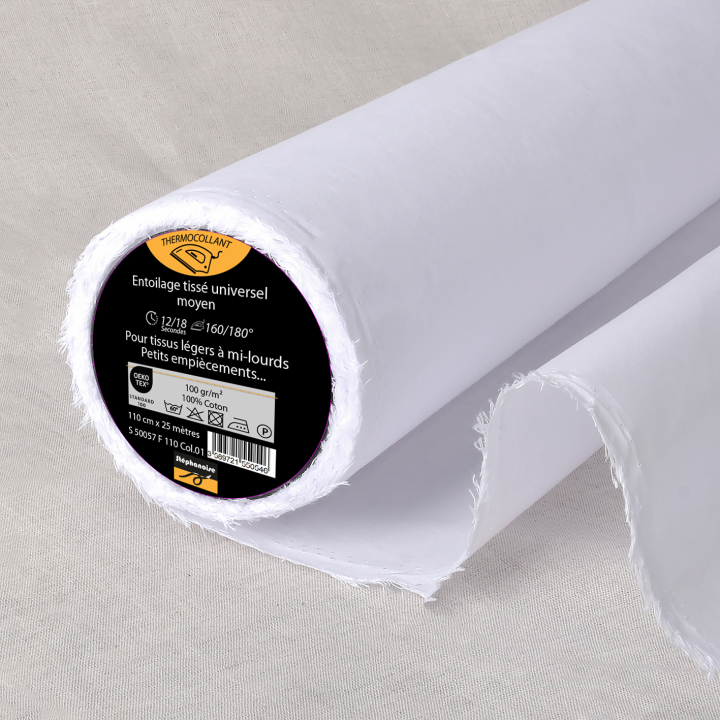 Toile thermocollante tissée en coton 100gr/m² - Vendu au mètre - Stéphanoise & Médiac - Rougier et Plé