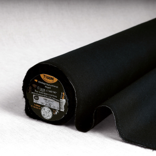 Toile noire thermocollante tissée en coton 100gr/m² - Vendu au mètre - Stéphanoise & Médiac - Rougier et Plé