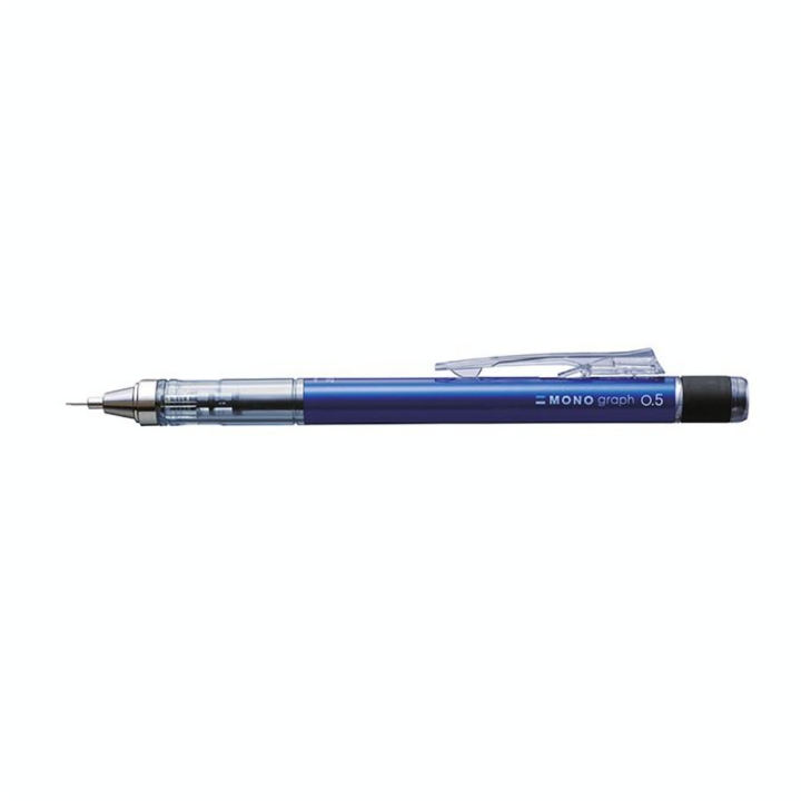 Porte-mine MONO Graph 0.5 mm Mécanisme à secouer Shake Bleu - Tombow - Rougier et Plé
