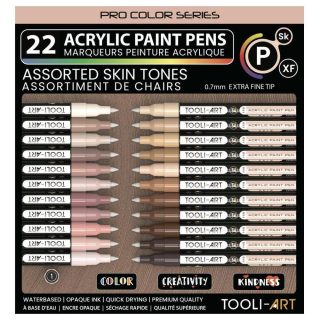 Feutre acrylique Pro color Set Chair 0,7 mm 22 pcs - Tooli-Art - Rougier et Plé