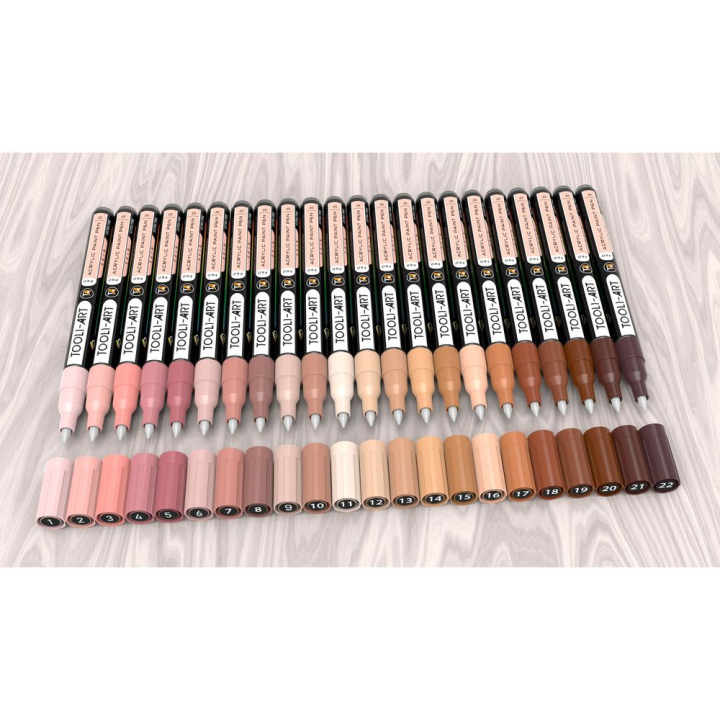 Feutre acrylique Pro color Set Chair 0,7 mm 22 pcs - Tooli-Art - Rougier et Plé