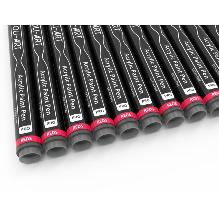Feutre acrylique Pro color Set Rouge 0,7 mm 22 pcs - Tooli-Art - Rougier et Plé